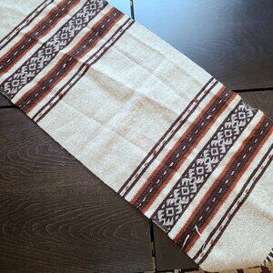 Wool woven runner.